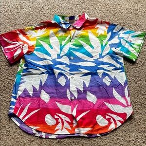 Ocean Pacific 00s vintage Tropical Button-Up Shirt fits size S/M